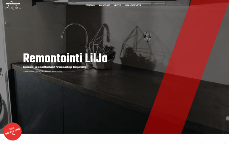 Remontointi LilJa työnäyte, JeleTele Design